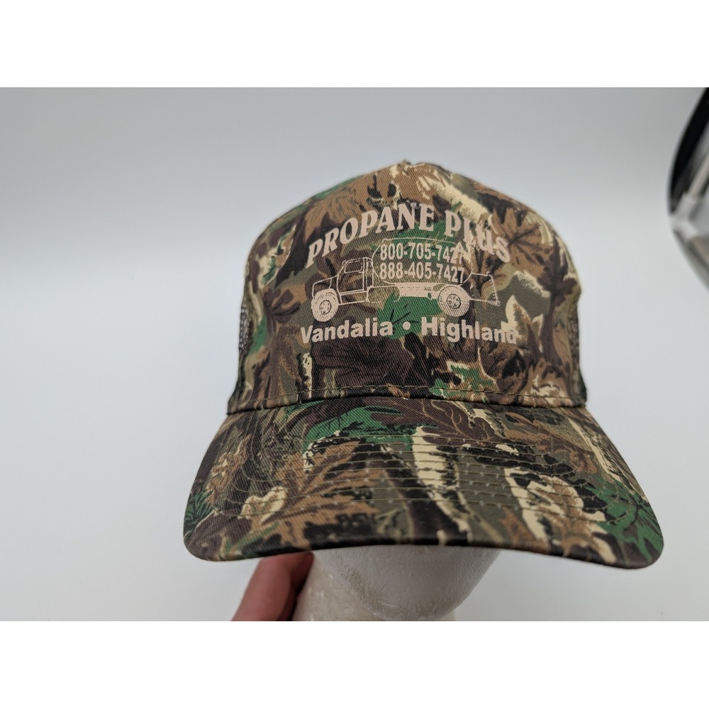 OTTO Propane Plus Vandalia Highland Camo Mesh Trucker Hat Snapback Cap